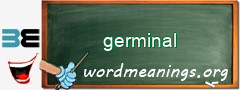 WordMeaning blackboard for germinal